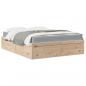 Preview: ARDEBO.de - Bett mit Matratze 140x200 cm Massivholz Kiefer