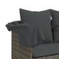 Preview: 5-tlg. Garten-Sofagarnitur mit Kissen Grau Poly Rattan