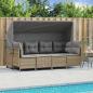 Preview: ARDEBO.de - 5-tlg. Garten-Sofagarnitur mit Kissen Beige Poly Rattan