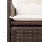 Preview: 9-tlg. Garten-Essgruppe mit Kissen Braun Poly Rattan