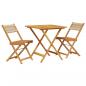 Preview: 3-tlg. Bistro-Set Beige Polypropylen und Massivholz