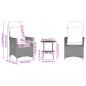 Preview: 3-tlg. Bistro-Set mit Kissen Beige Poly Rattan