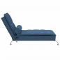 Preview: Massage-Chaiselongue mit Nackenrolle Blau Stoff