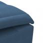 Preview: Massage-Chaiselongue mit Nackenrolle Blau Stoff