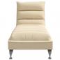 Preview: Massage-Chaiselongue mit Kissen Creme Stoff