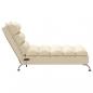 Preview: Massage-Chaiselongue mit Kissen Creme Stoff