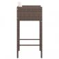 Preview: Barhocker 4 Stk. mit Kissen Braun Poly Rattan