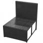 Preview: 8-tlg. Garten-Lounge-Set mit Kissen Poly Rattan Schwarz