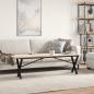 Preview: Couchtisch X-Gestell 160x40x45 cm Massivholz Kiefer & Gusseisen