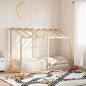 Preview: Kinderbett mit Dach 75x190 cm Massivholz Kiefer