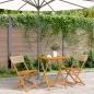 Preview: ARDEBO.de - 3-tlg. Bistro-Set Beige Poly Rattan und Massivholz