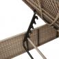 Preview: Sonnenliege mit Auflage Beige Poly Rattan