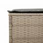 Preview: Sonnenliege mit Auflage Beige Poly Rattan