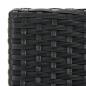 Preview: Garten-Barhocker mit Kissen 2 Stk. Schwarz Poly Rattan