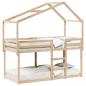 Preview: ARDEBO.de - Etagenbett mit Dach 90x190 cm Massivholz Kiefer