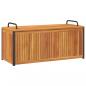 Preview: Gartenbox 110x45x42/53 cm Massivholz Akazie und Stahl