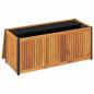 Preview: Gartenbox 110x45x42/53 cm Massivholz Akazie und Stahl