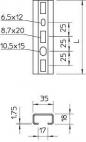 Preview: OBO Bettermann CMS3518P2000FS Profilschiene, 2 Meter (1104454)