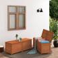 Preview: ARDEBO.de - Outdoor-Kissenbox Braun 150x50x56 cm Massivholz Tanne