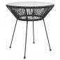 Preview: 3-tlg. Garten-Essgruppe PVC Rattan Schwarz