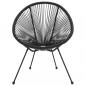 Preview: 3-tlg. Garten-Essgruppe PVC Rattan Schwarz