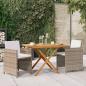 Preview: ARDEBO.de - 3-tlg. Garten-Essgruppe mit Kissen Beige