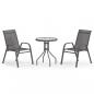 Preview: 3-tlg. Garten-Bistro-Set Grau