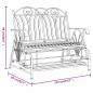 Preview: Schaukelbank 2-Sitzer 114 cm Schwarz Stahl