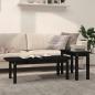 Preview: ARDEBO.de - 2-tlg. Couchtisch-Set Schwarz Massivholz Kiefer