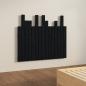 Preview: Wand-Kopfteil Schwarz 95,5x3x80 cm Massivholz Kiefer