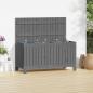 Preview: ARDEBO.de - Gartentruhe Grau 115x49x60 cm Massivholz Kiefer