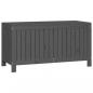 Preview: Gartentruhe Grau 115x49x60 cm Massivholz Kiefer