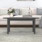 Preview: Couchtisch Grau 110x55x45 cm Massivholz Kiefer