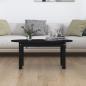 Preview: Couchtisch Schwarz 80x40x35 cm Massivholz Kiefer