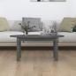 Preview: Couchtisch Grau 80x40x35 cm Massivholz Kiefer