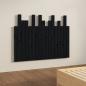 Preview: Wand-Kopfteil Schwarz 108x3x80 cm Massivholz Kiefer