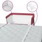 Preview: Babybett mit Matratze Rot Leinenstoff