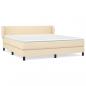 Preview: Boxspringbett mit Matratze Creme 160x200 cm Stoff