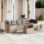 Preview: ARDEBO.de - 8-tlg. Garten-Sofagarnitur mit Kissen Beige Poly Rattan