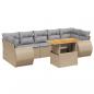 Preview: 8-tlg. Garten-Sofagarnitur mit Kissen Beige Poly Rattan