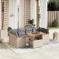 Preview: ARDEBO.de - 7-tlg. Garten-Sofagarnitur mit Kissen Beige Poly Rattan