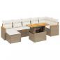 Preview: 8-tlg. Garten-Sofagarnitur mit Kissen Beige Poly Rattan