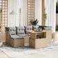 Preview: ARDEBO.de - 7-tlg. Garten-Sofagarnitur mit Kissen Beige Poly Rattan