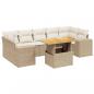 Preview: 8-tlg. Garten-Sofagarnitur mit Kissen Beige Poly Rattan