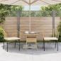 Preview: Gartenstühle 2 Stk. mit Kissen Braun Poly Rattan