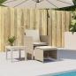 Preview: Gartenstuhl mit Fußhocker Beige Poly Rattan