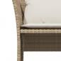 Preview: Gartenstuhl mit Fußhocker Beige Poly Rattan