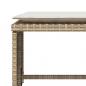 Preview: Gartenstuhl mit Fußhocker Beige Poly Rattan