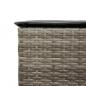 Preview: Garten-Barhocker mit Kissen 2 Stk. Grau Poly Rattan