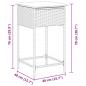 Preview: Garten-Barhocker mit Kissen 2 Stk. Grau Poly Rattan